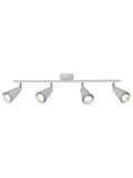 Searchlight Devon 4-light spotlight ceiling light, white, imported from the UK
