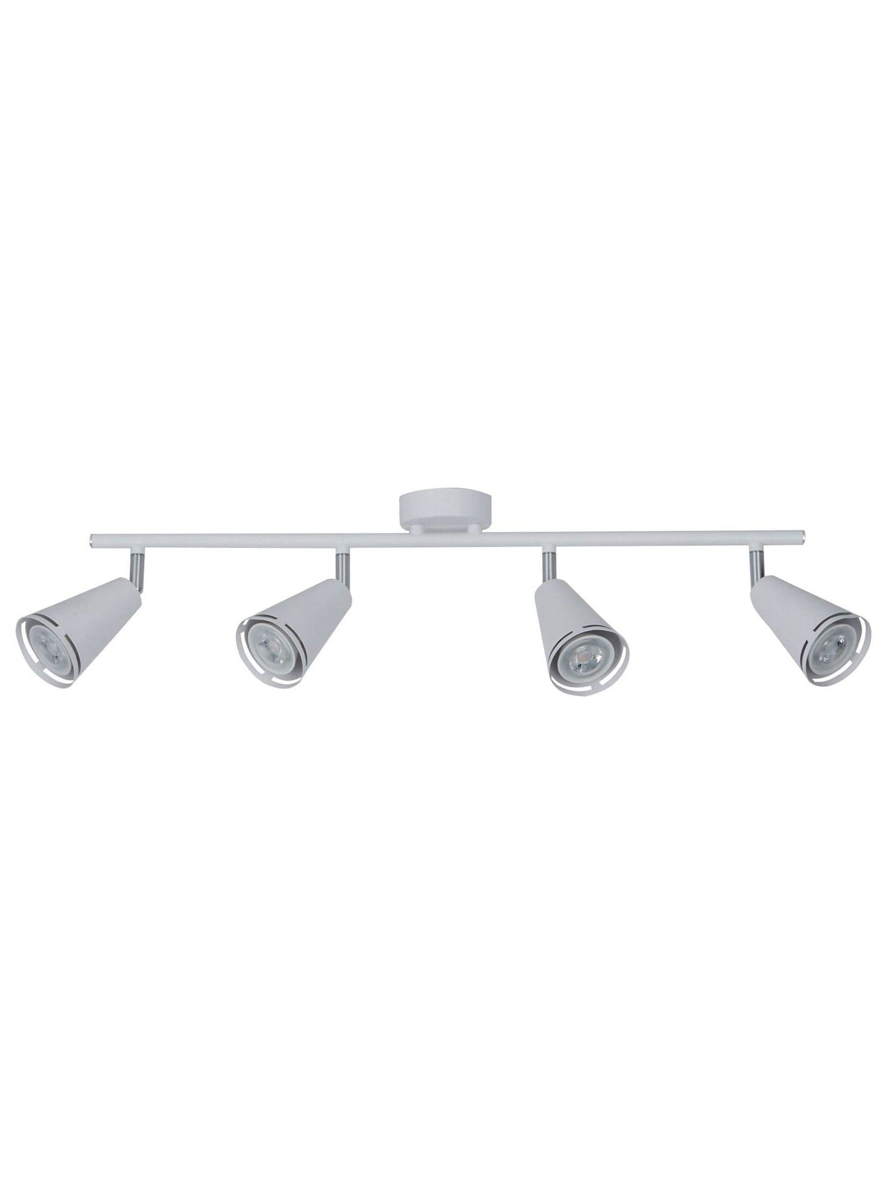 Searchlight Devon 4-light spotlight ceiling light, white, imported from the UK