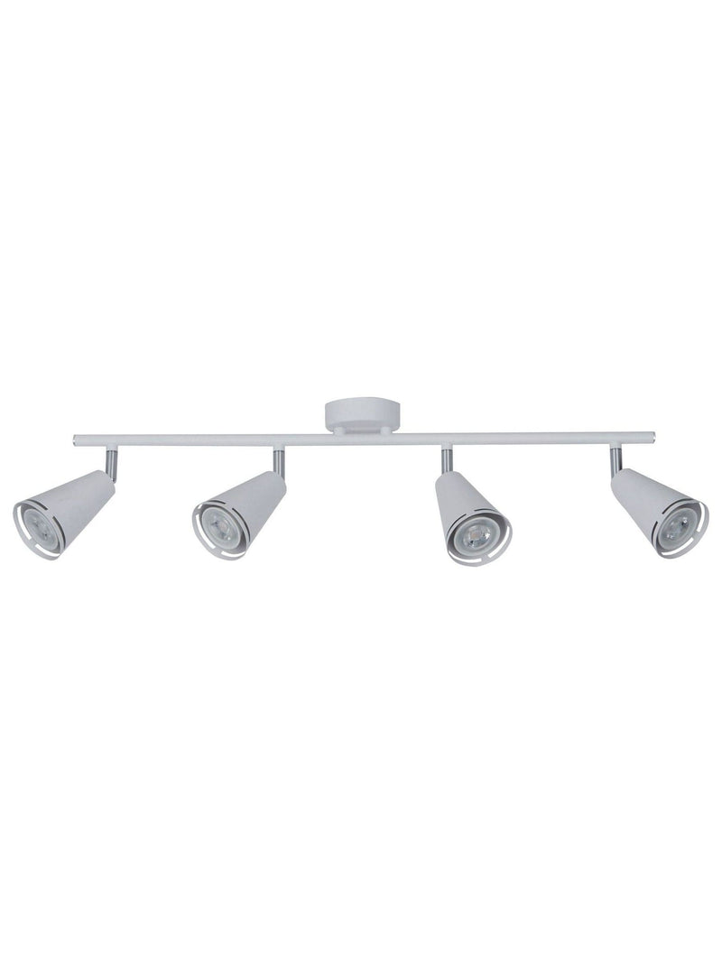 Searchlight Devon 4-light spotlight ceiling light, white, imported from the UK