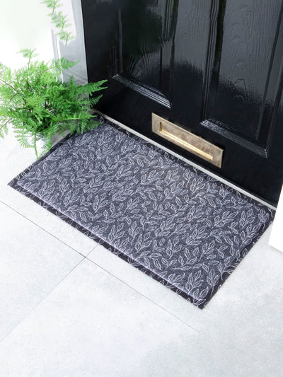 Next Artsy Mats Navy Leaf Pattern Doormat 70x40cm- Buy online at McGrocer