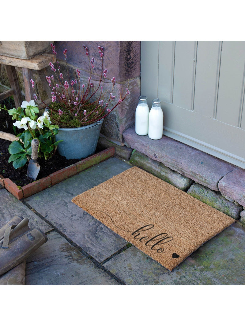 Artsy Mats Hello Scribble Heart doormat 60x40cm - British product