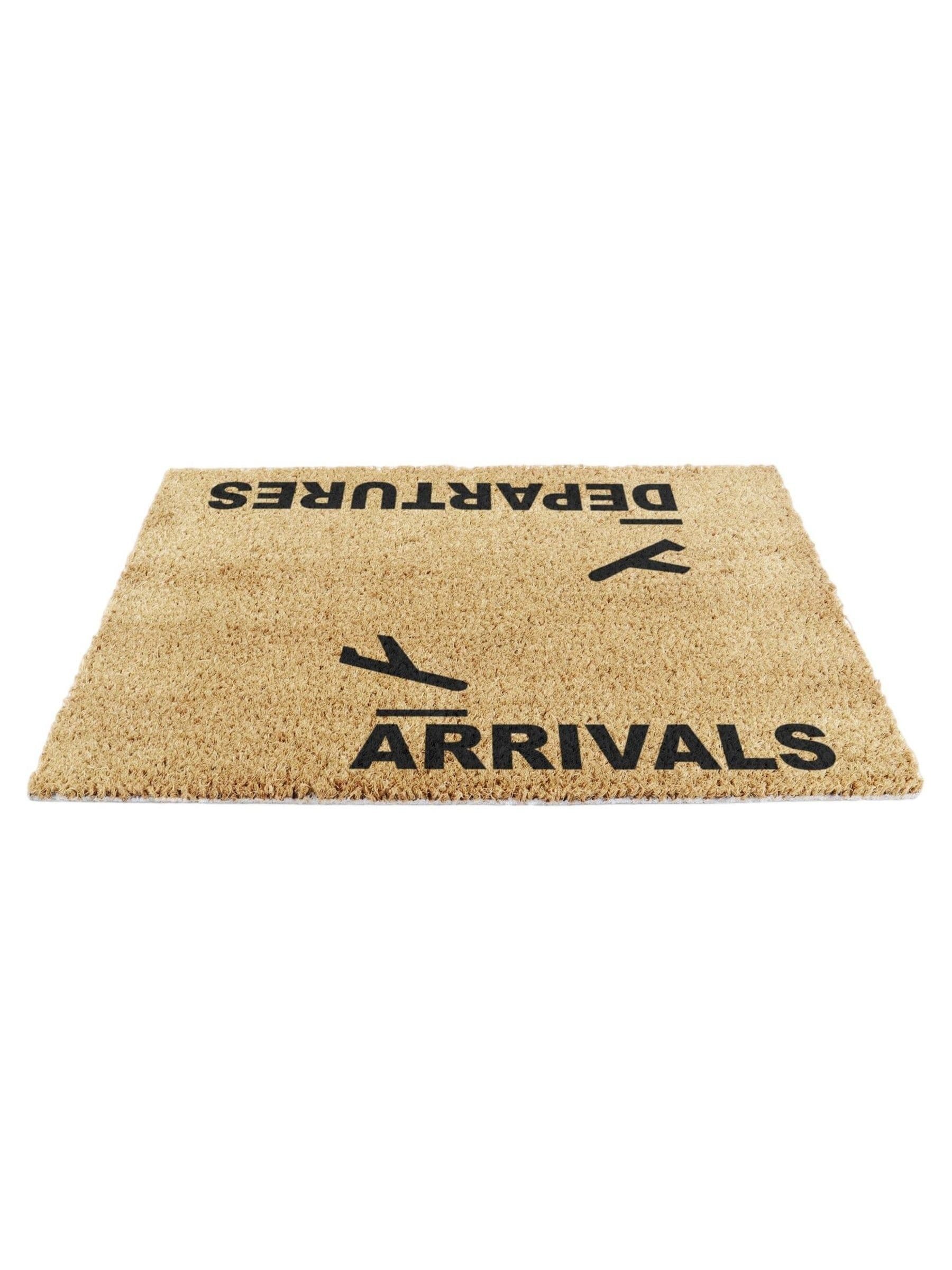 Artsy Arrivals and Departures doormat 60x40cm - British product
