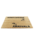 Artsy Arrivals and Departures doormat 60x40cm - British product