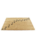 Artsy Mats natural black paw print doormat 60x40cm - British product