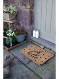 Artsy Oh Hello doormat coconut fibre non-slip PVC backing 60x40cm, UK version