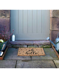 Artsy Oh Hello doormat coconut fibre non-slip PVC backing 60x40cm, UK version
