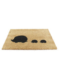 Artsy Mats hedgehog family doormat 60cm x 40cm - British product