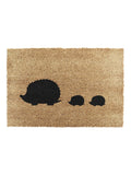 Artsy Mats hedgehog family doormat 60cm x 40cm - British product
