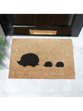 Artsy Mats hedgehog family doormat 60cm x 40cm - British product