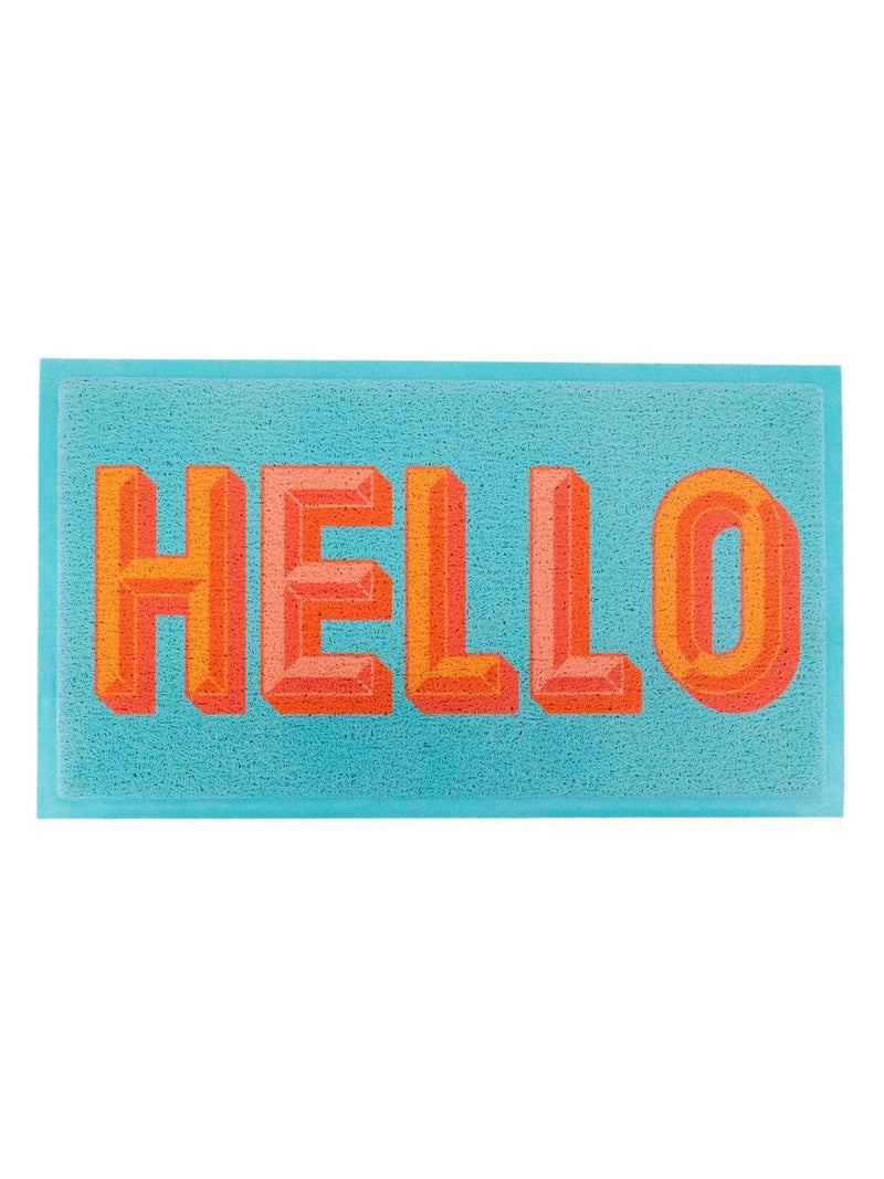 Artsy Mats Blue Hello doormat (British brand)