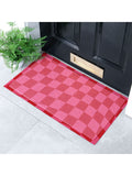Artsy Mats doormat fuchsia wavy checkerboard 70x40cm (British brand)
