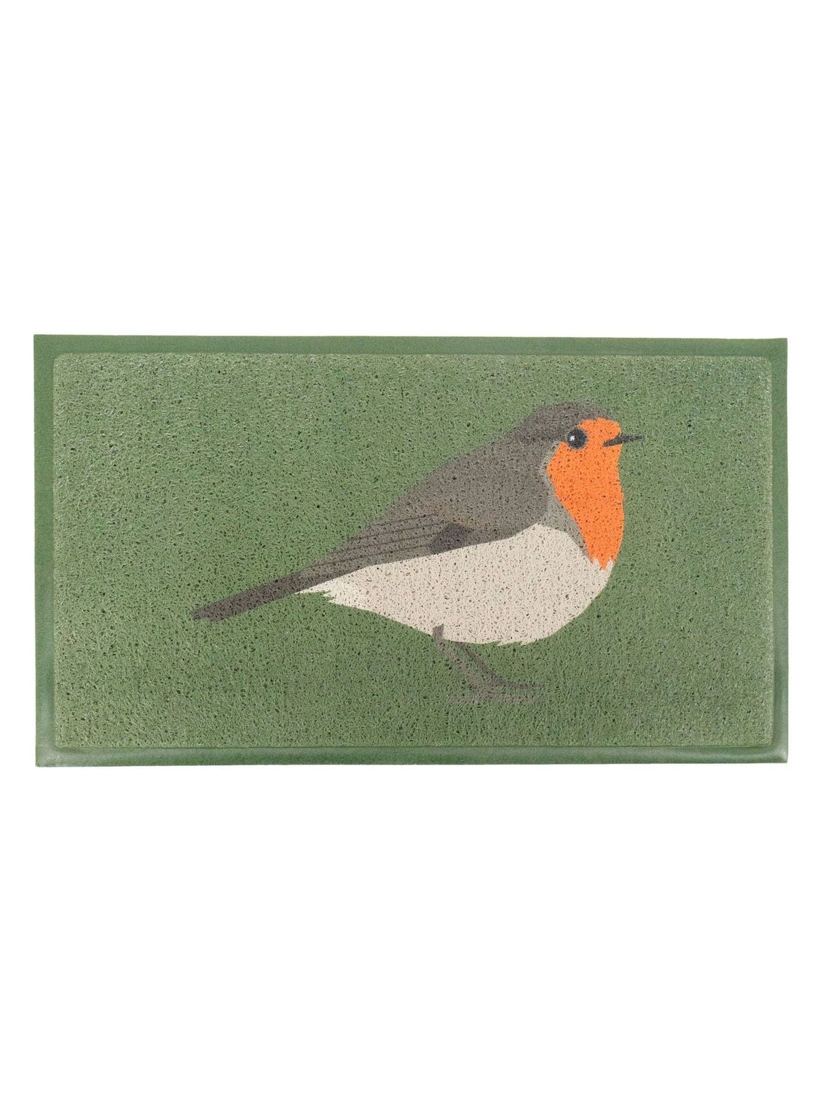 Artsy Mats green Christmas robin doormat 70x40cm (British brand)