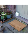 Artsy Mats natural and black bee doormat, UK version