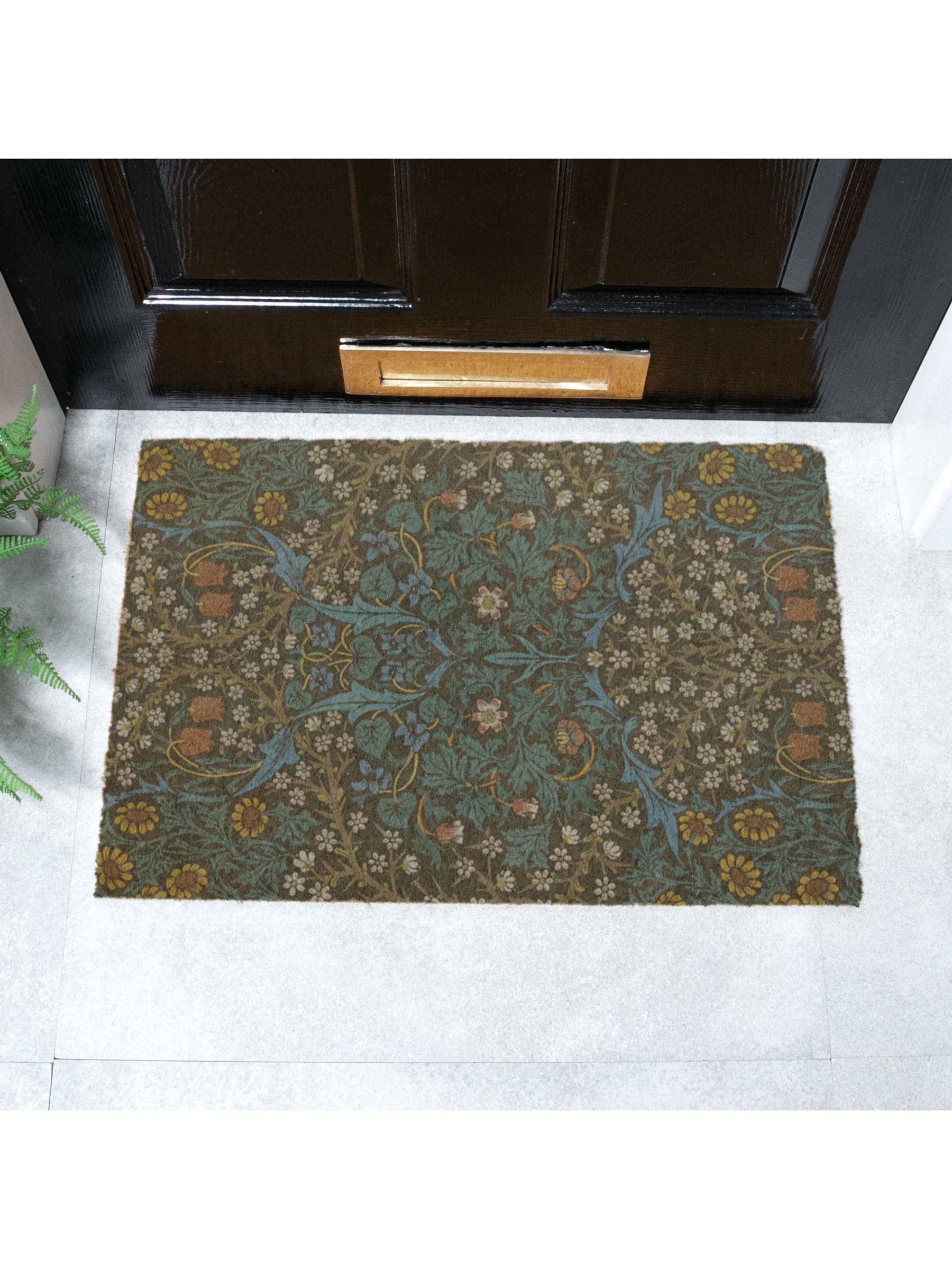 Artsy Mats brown William Morris tulips doormat 60x40cm - British product
