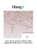 Art For The Home Pink Blossom Trail mural 3M - British product
