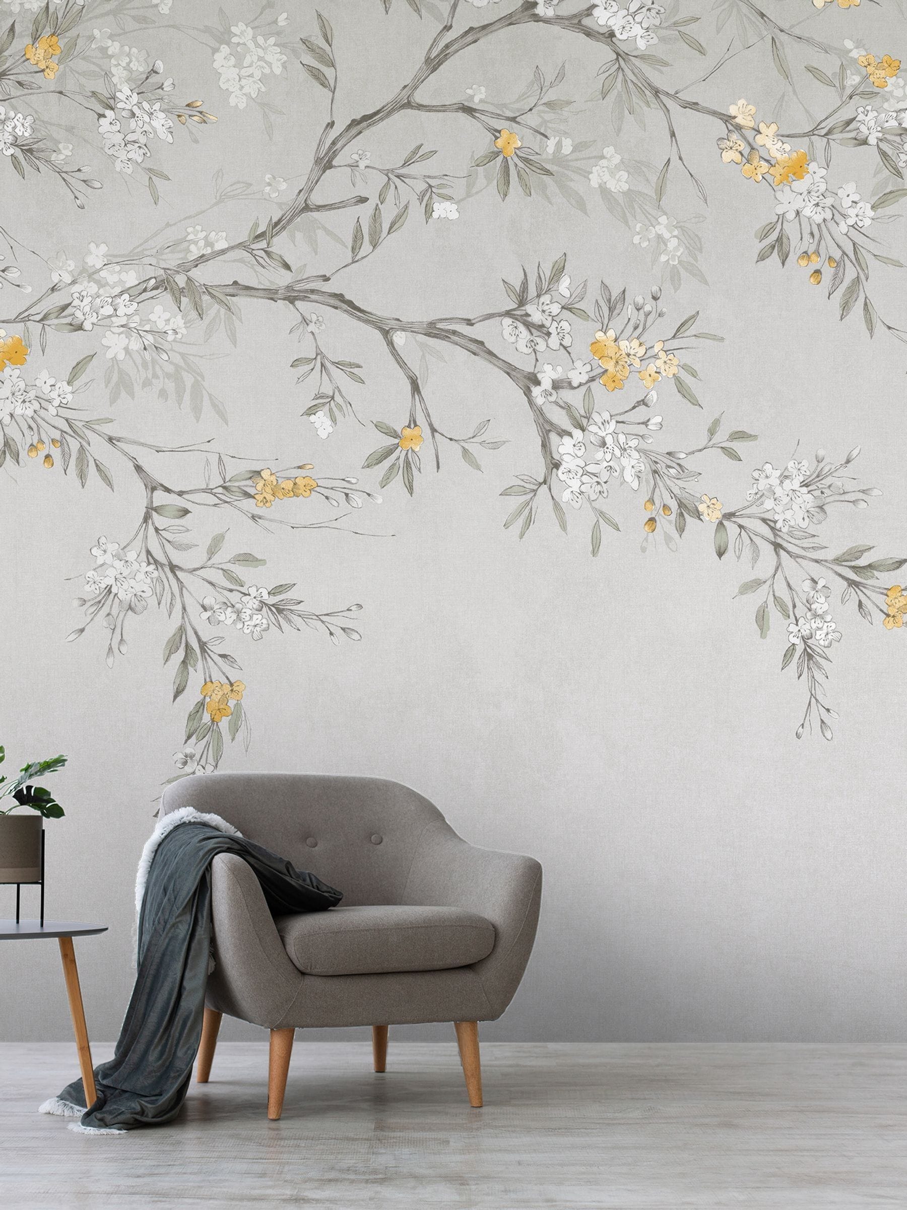 Art For The Home Yellow Blossom Trail Fixed Size 3M Mural