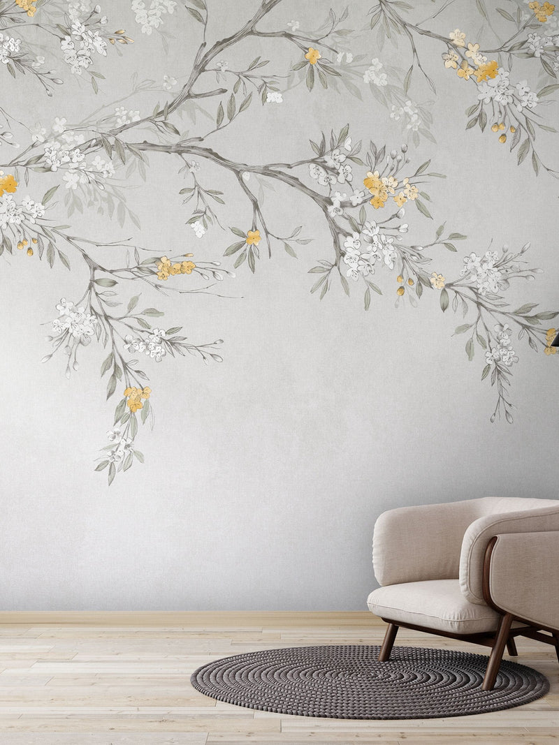 Art For The Home Yellow Blossom Trail Fixed Size 3M Mural