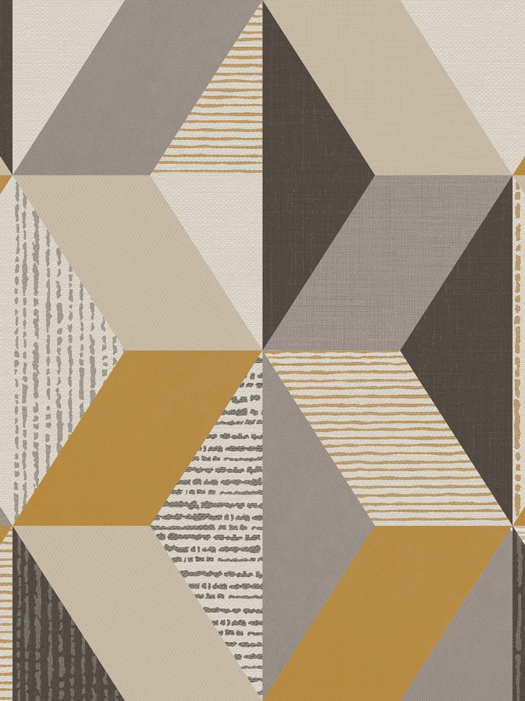Art For The Home yellow geometric mural 4m (British brand)