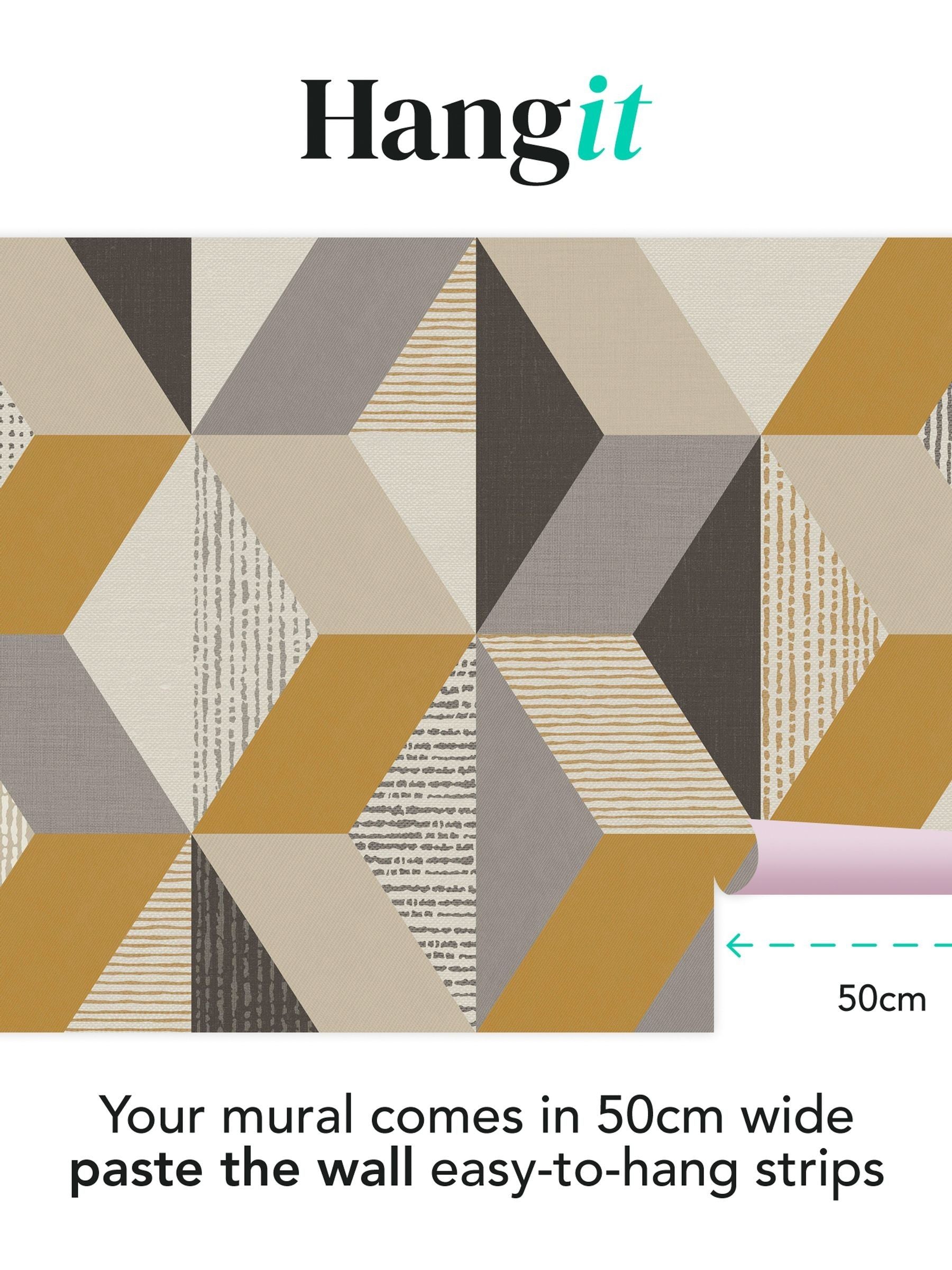 Art For The Home yellow geometric mural 4m (British brand)