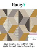 Art For The Home yellow geometric mural 4m (British brand)