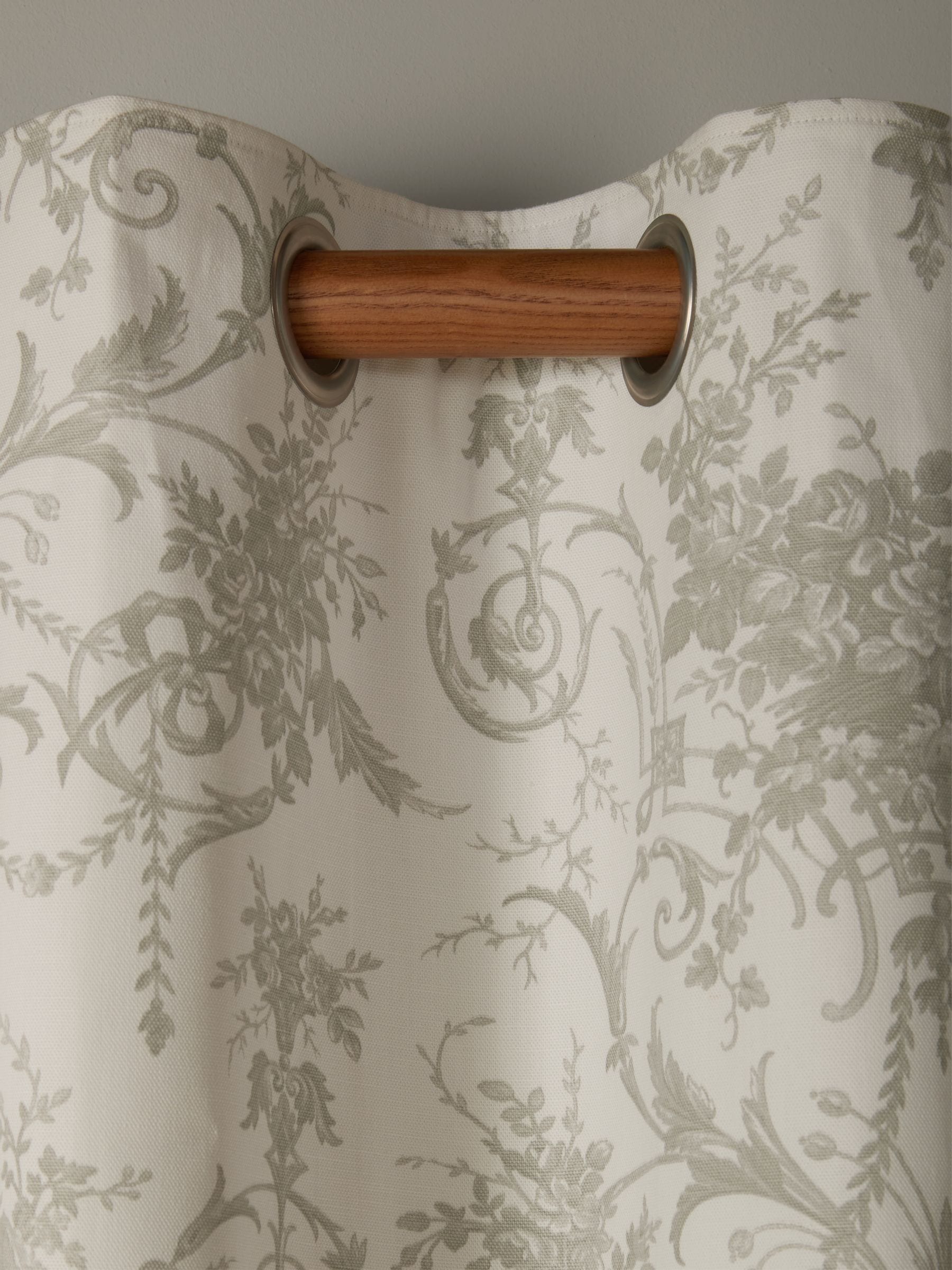 Laura Ashley Tuileries eyelet curtain grey dark dove 163cm - British product