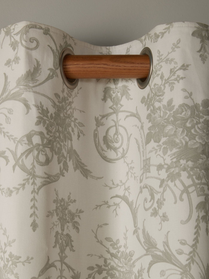 Laura Ashley Tuileries eyelet curtain grey dark dove 163cm - British product