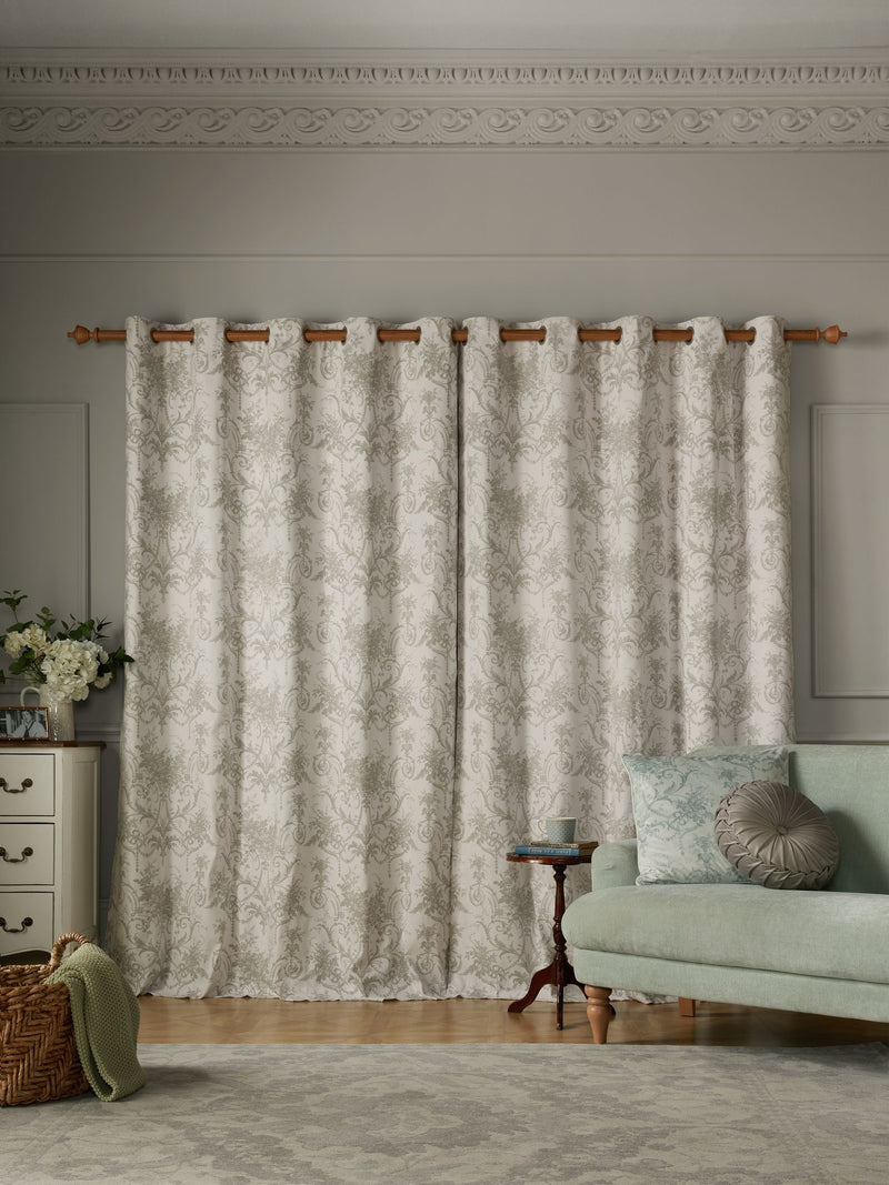 Laura Ashley Tuileries eyelet curtain grey dark dove 163cm - British product