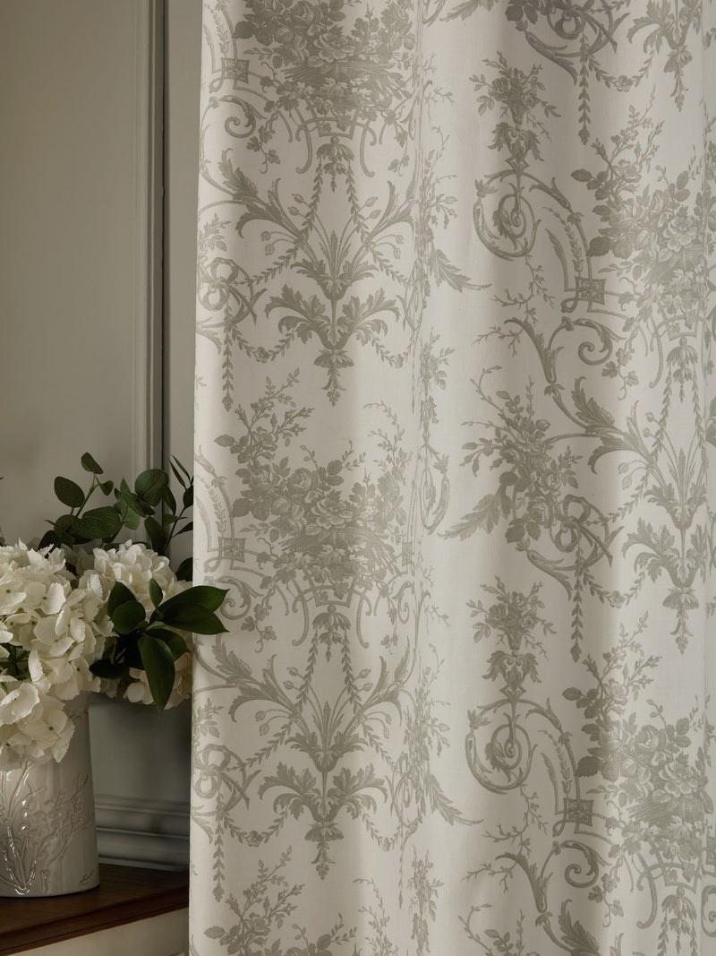 Laura Ashley Tuileries eyelet curtain grey dark dove 163cm - British product