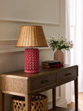 Nina Campbell Pink Chantilly ceramic table lamp 48cm - British product