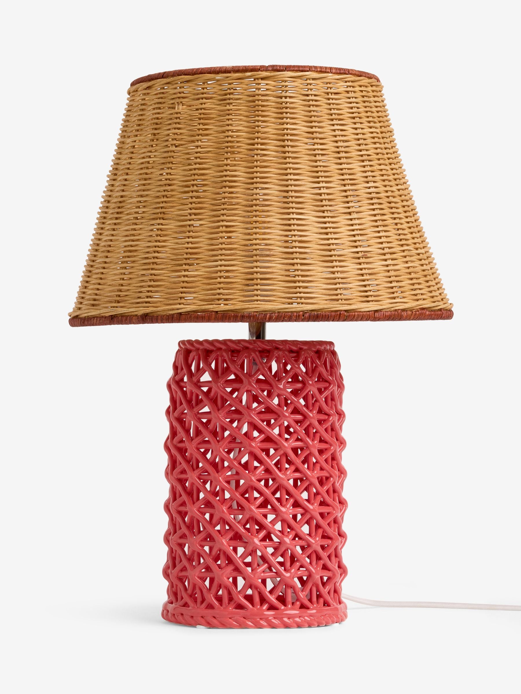 Nina Campbell Pink Chantilly ceramic table lamp 48cm - British product