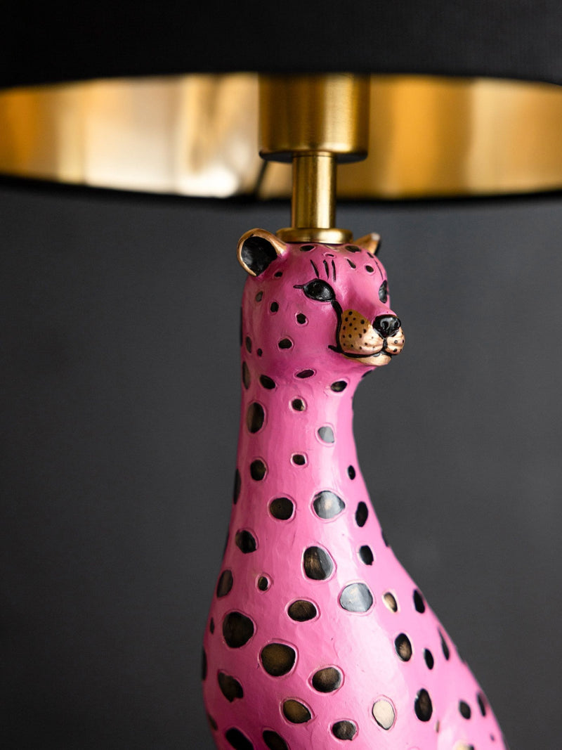 Rockett St George table lamp pink leopard 53.4cm, UK version