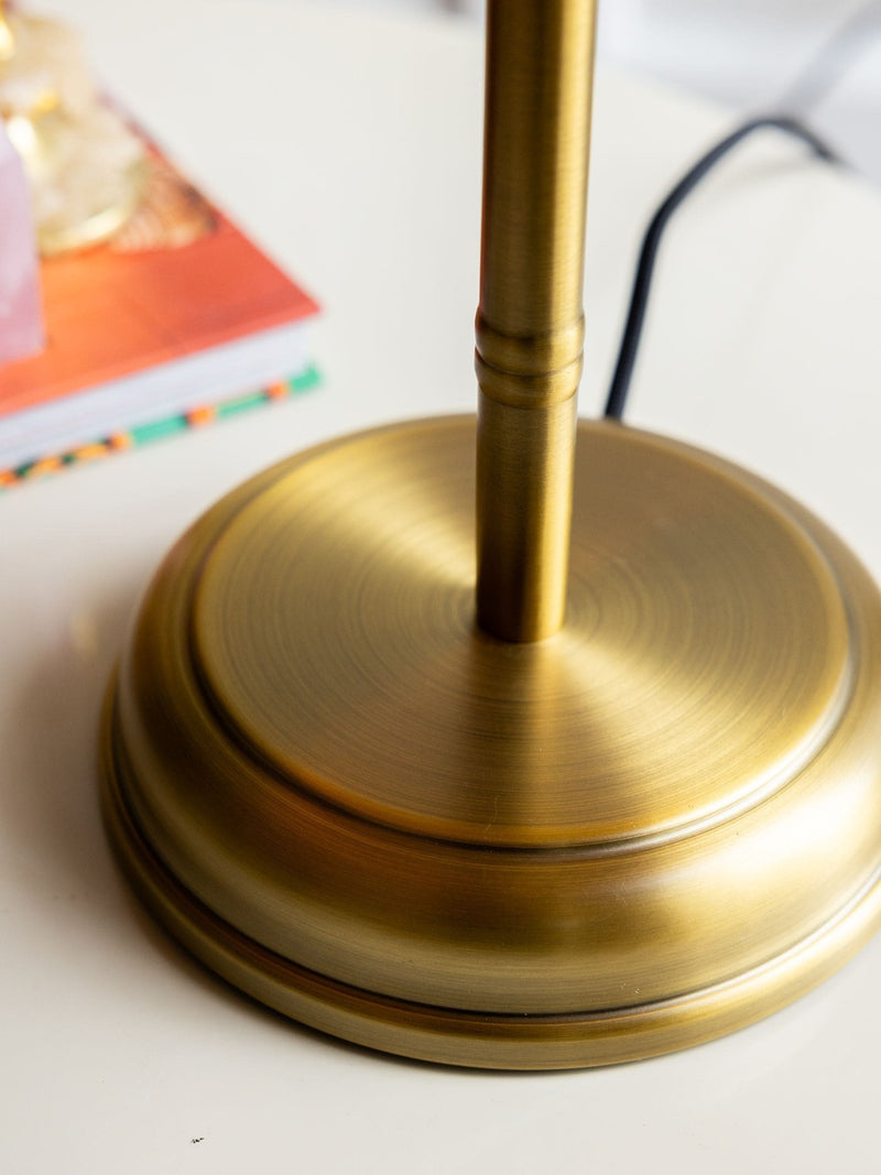 Rockett St George Amber Orange Fringe Glass Table Lamp, imported from the UK