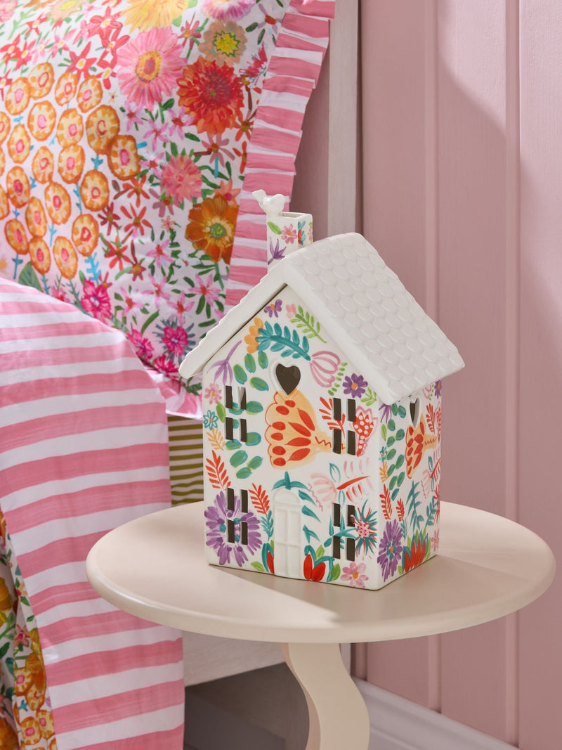 Lucy Tiffney floral house table lamp, UK version