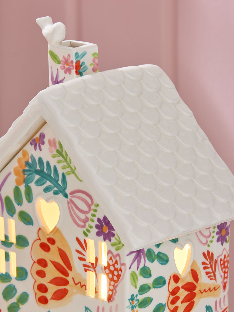 Lucy Tiffney floral house table lamp, UK version