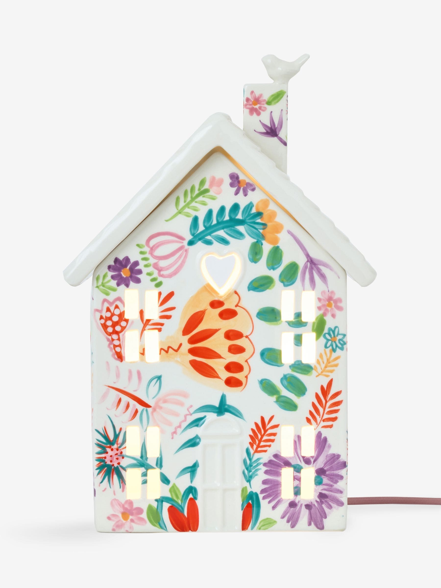 Lucy Tiffney floral house table lamp, UK version