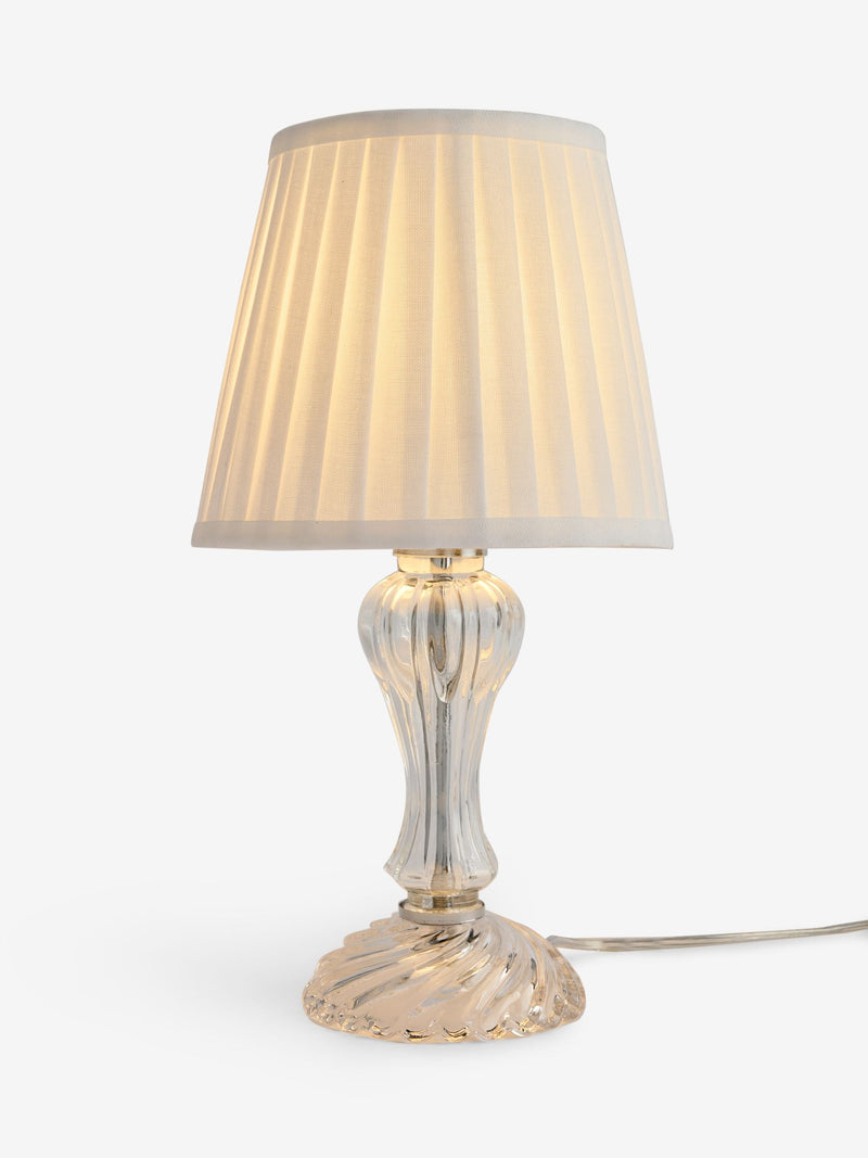 Shabby Chic by Rachel Ashwell clear glass table lamp 37cm, imported from the UK