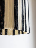 Rockett St George black and white striped fringe ceiling light - British product