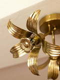 Rockett St George brass flush flower ceiling light (British brand)