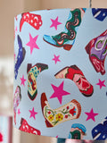 Eleanor Bowmer Pale Blue Cowboy Easyfit lampshade 25cm, imported from the UK