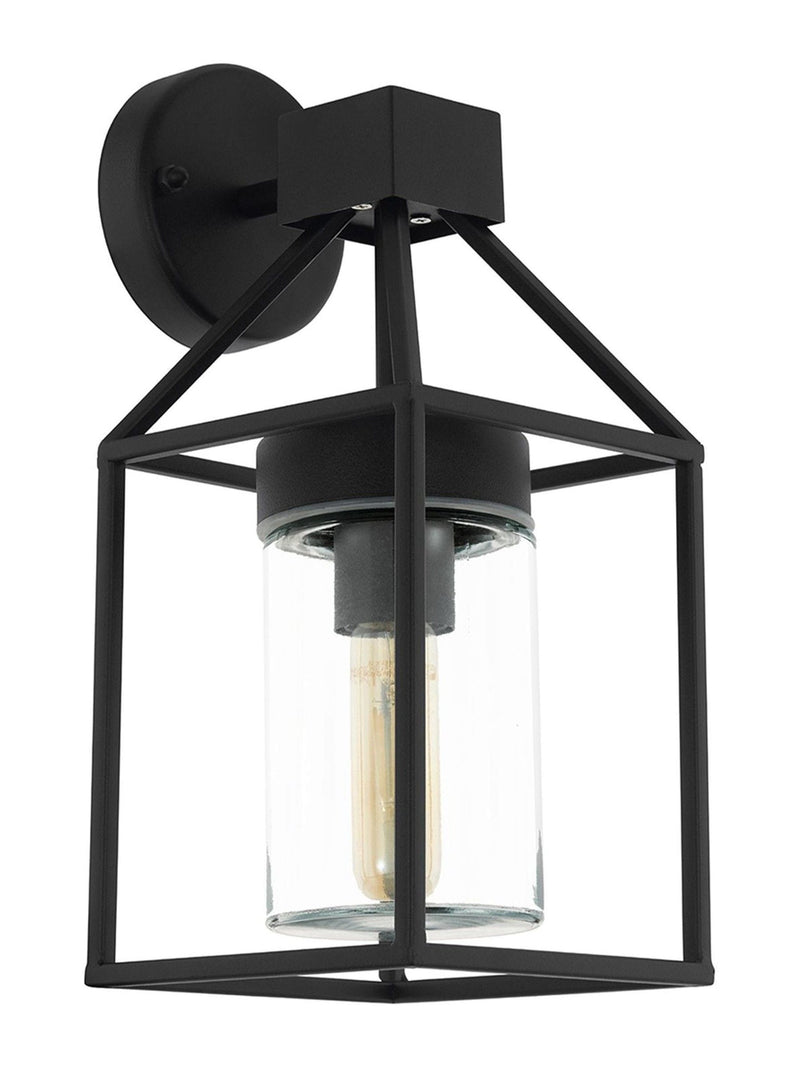 Eglo Trecate modern lantern outdoor wall light black (British brand)