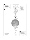 Eglo Black Venezuela pendant light - British product