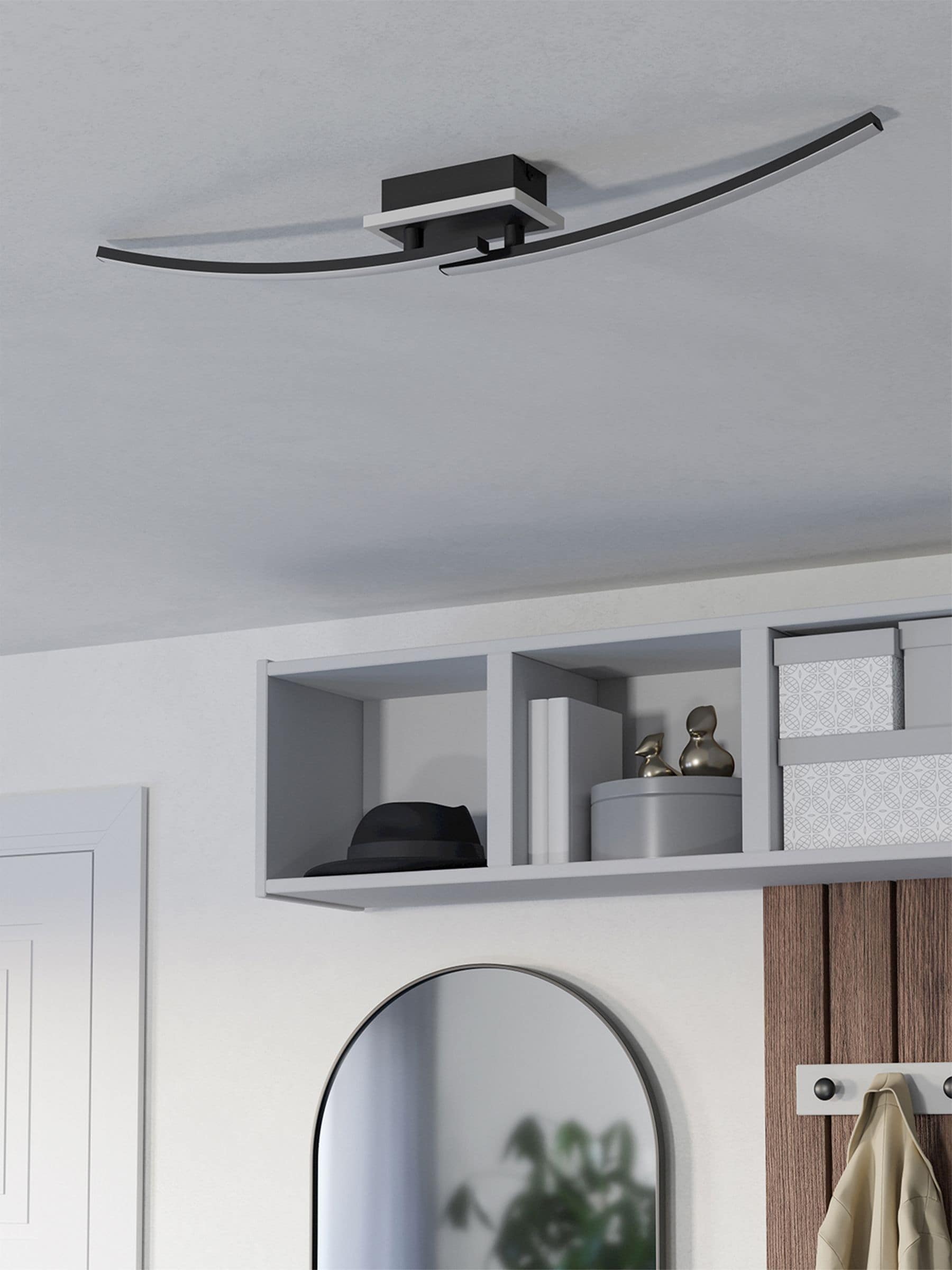 Eglo Lungolago black ceiling light imported from the UK