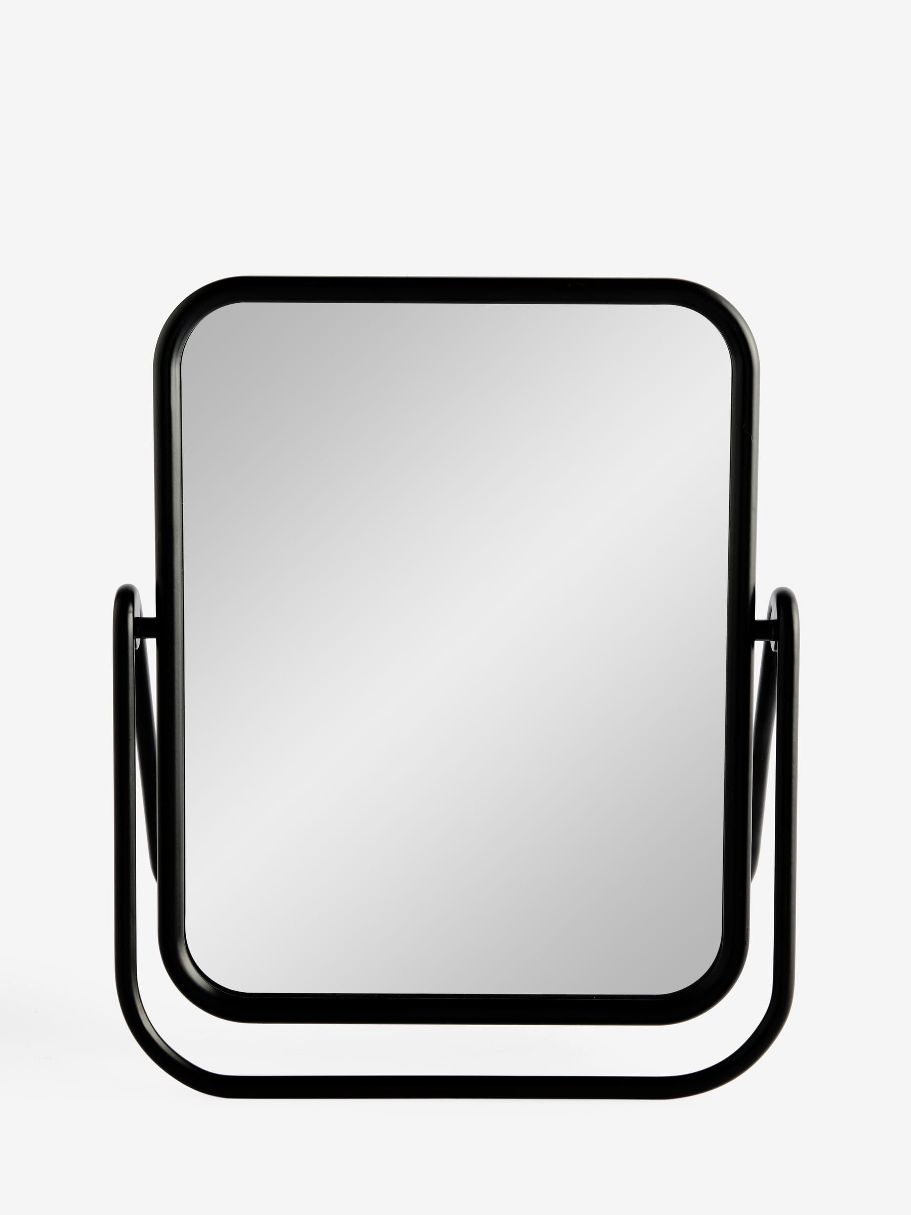Black rectangular vanity mirror 29.5cm height - British product
