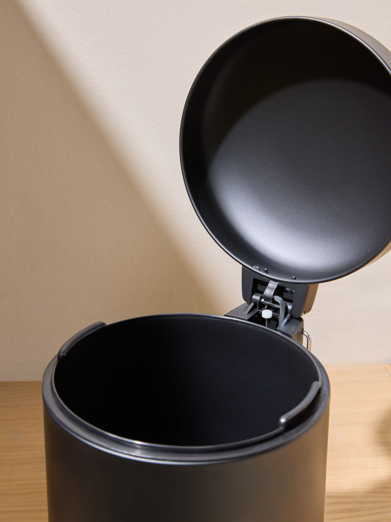 MADE.COM Black Joss pedal bin 5 litre, imported from the UK