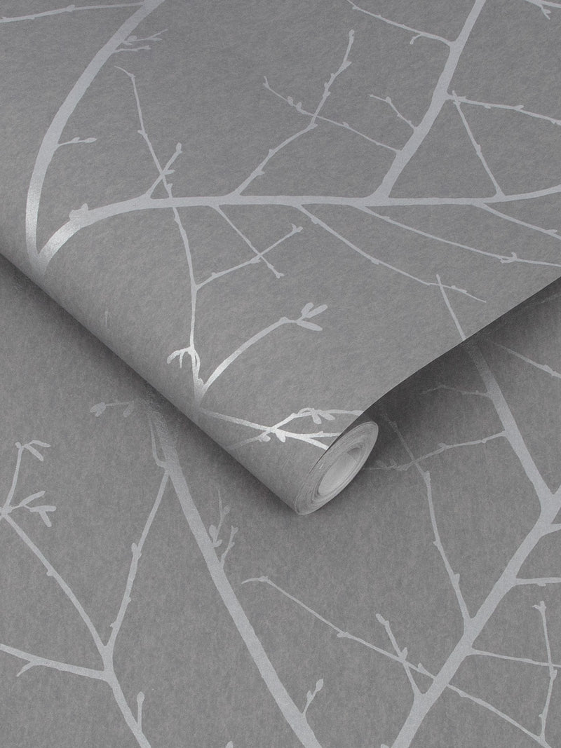 Graham & Brown Deep Grey Boreas wallpaper sample A4, UK version