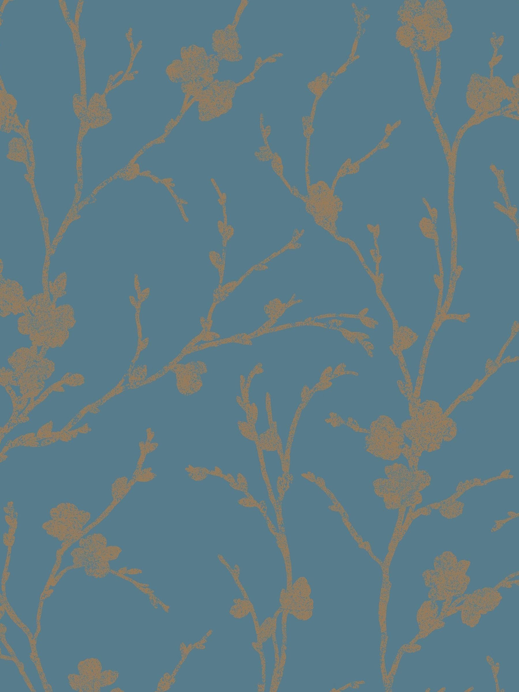 Graham & Brown Teal Meiying wallpaper sample A4 - British product
