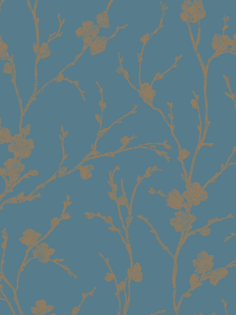 Graham & Brown Teal Meiying wallpaper sample A4 - British product