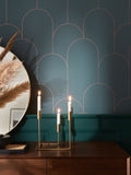 Graham & Brown Lancet A4 wallpaper sample grey metallic - British product