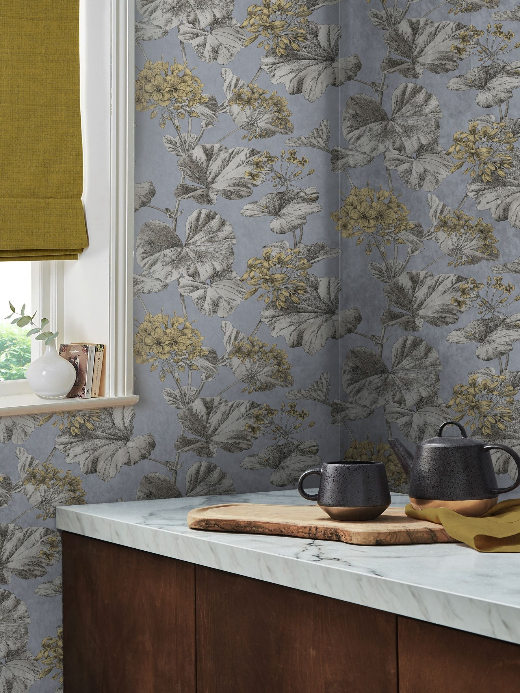 Graham & Brown wallpaper sample Florentia Emerald A4, imported from the UK