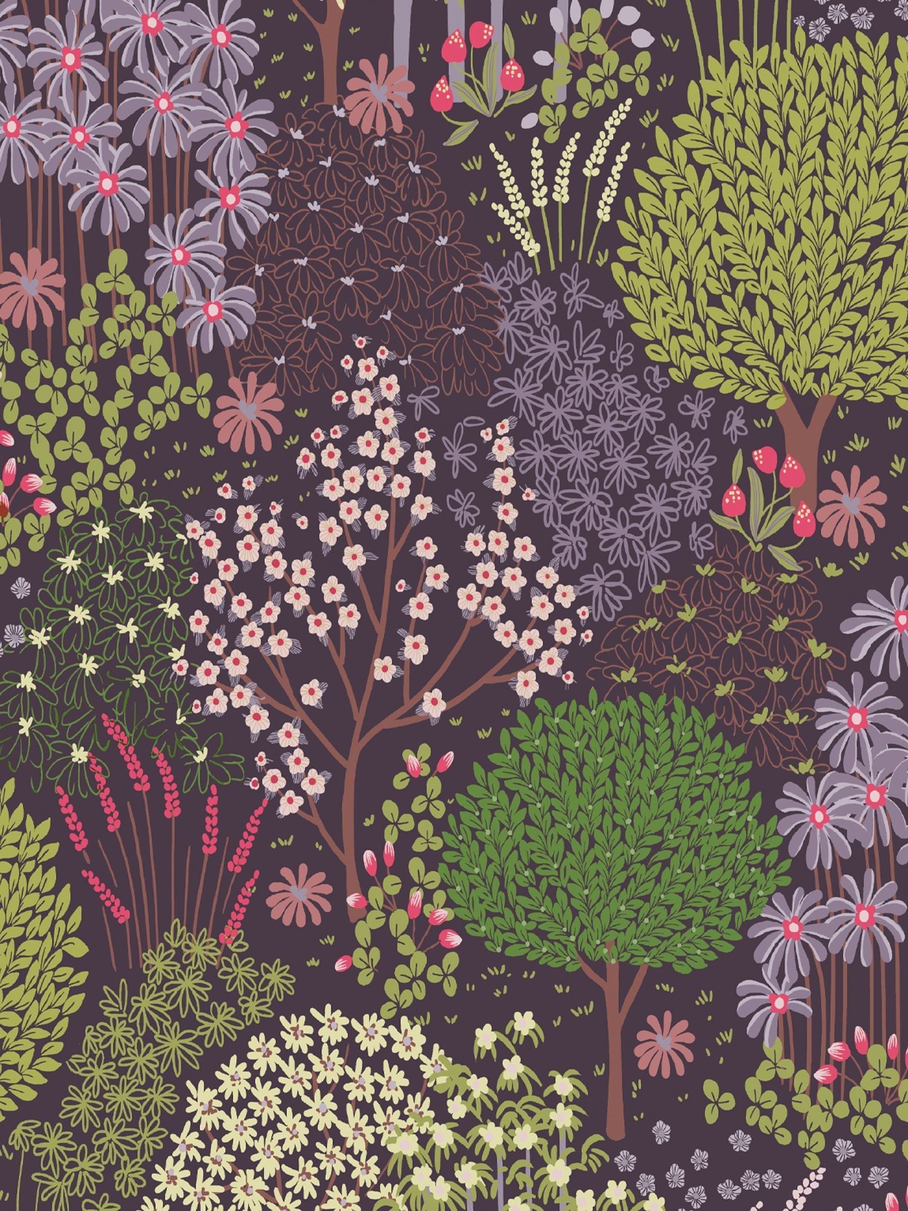Graham & Brown Plum Fable A4 wallpaper sample, imported from the UK